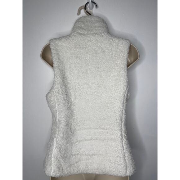 Patagonia Los Gatos Vest Womens Small White Deep-Pile Fleece Pocket Full-Zip - Picture 3 of 9